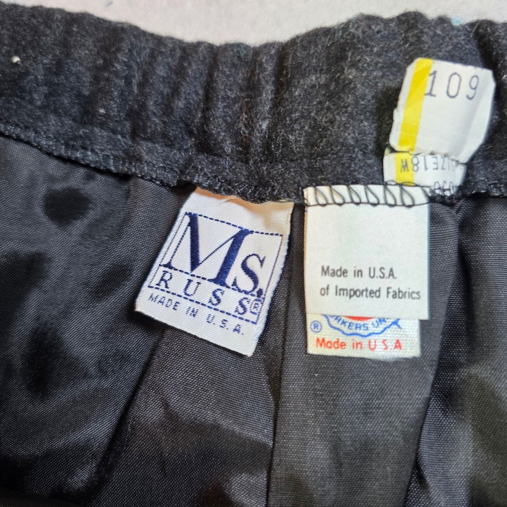 Vintage Ms Russ Charcoal Gray High Waisted Trousers Made in USA Size 18W Retro - Picture 3 of 8
